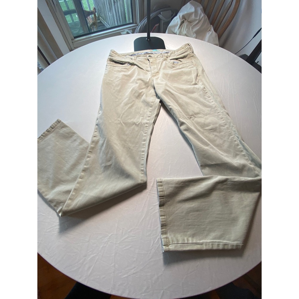 Tommy Bahama Boracay Pants Mens 35x34 Khaki Tan Cotton Tencel Stretch Chinos